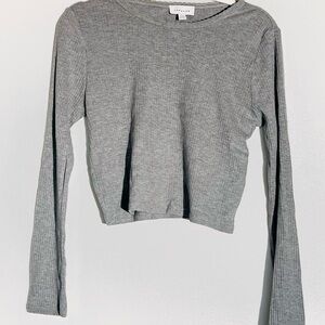Gray Long Sleeve Women's Top